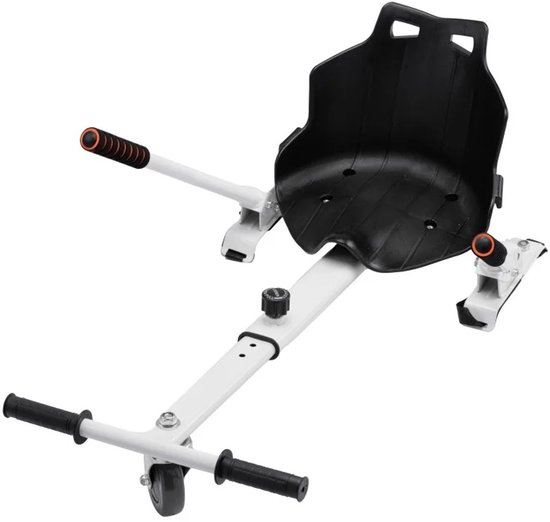Hoverboard kart - Hoverkart voor Hoverboard - Hoverkart voor Oxboard - Zitje scooter voor 6,5, 8,5 en 10 inch Hoverboard - Kart uitbreiding - Hoge Kwaliteit Materiaal - Wit