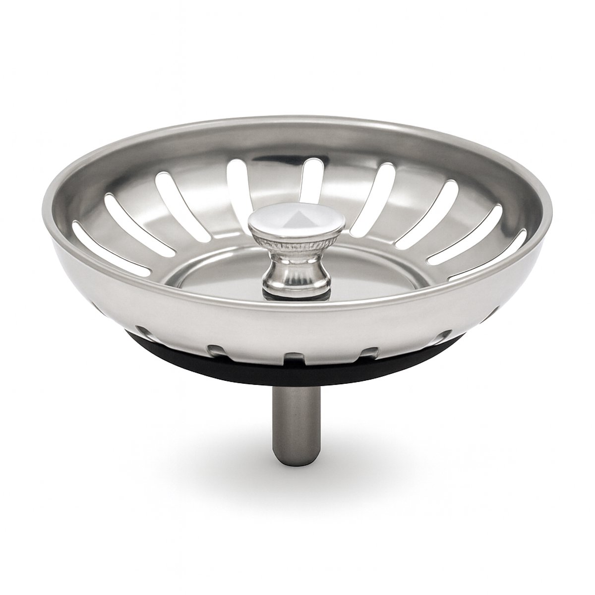 Goodlux gootsteen zeef 82 mm - Afvoerplug RVS - Gootsteen stop - Afvoerstop - Korfplug - Afvoerzeef