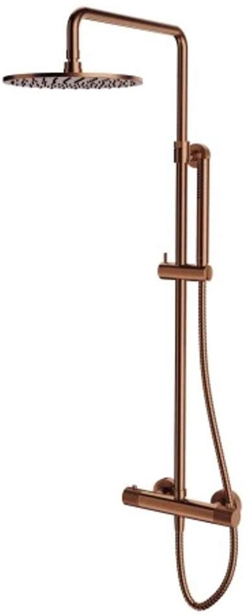 OMNIRES Contour - Doucheset met thermostaat, diameter 25 cm, geborsteld koper CT8044CPB