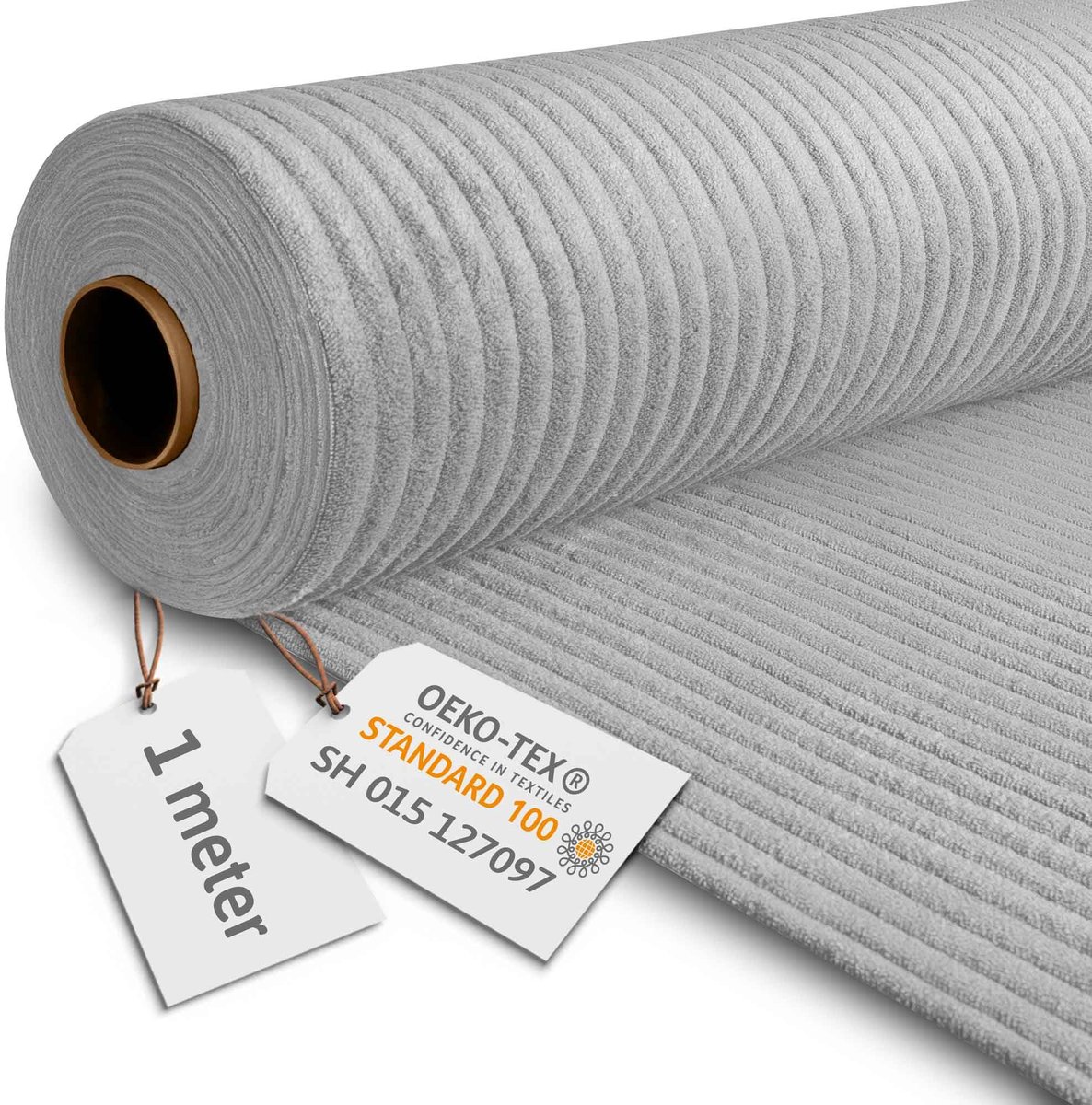 DreamRoots Corduroy Stof Verkocht per Meter Gewicht 380 g/m2 - Meubelstof Corduroy Verkocht per Meter 140 cm Breed - Meubelstof Verkocht per Meter - Brede Corduroy Verkocht per Meter Storm Gray 1M