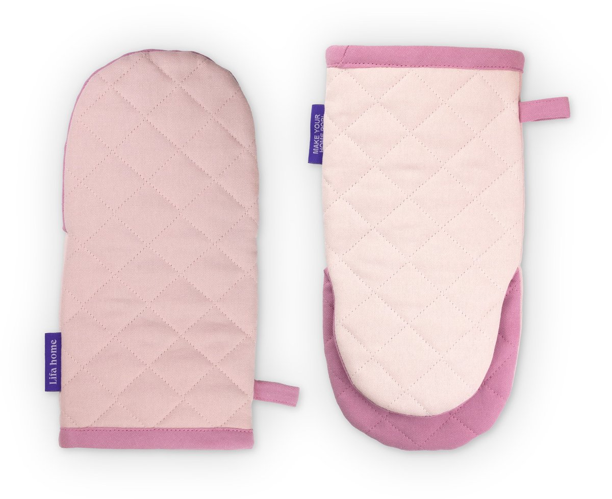 Lifa home Serene Pastels Ovenwanten set – 15 x 30 cm – 2 stuks – Pastel