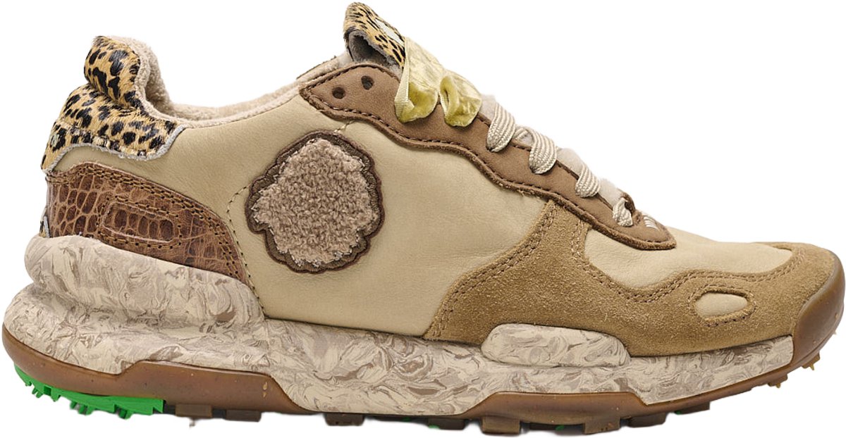 Satorisan - Chacrona Premium - Casual Sneakers Vrouwen - Vintage Leer Sneakers - Kleur Driftwood - Maat 39