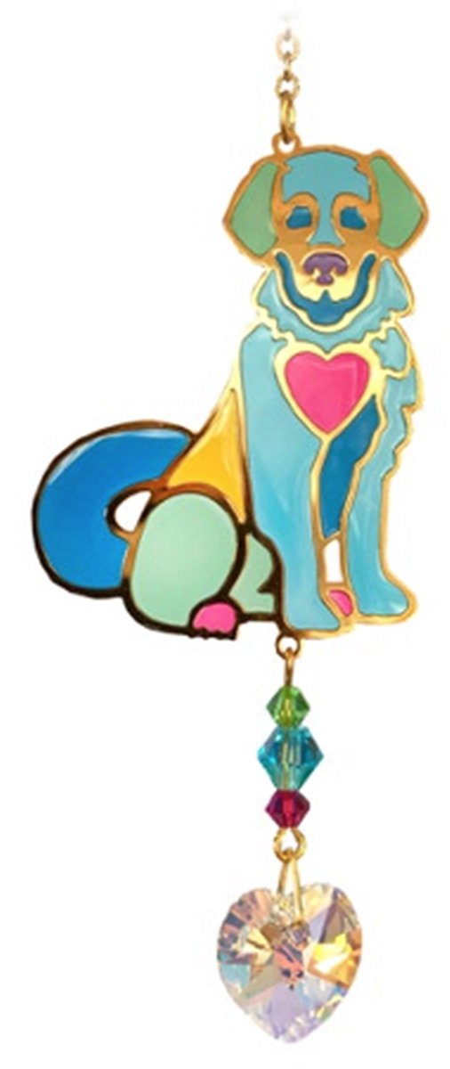 Suncatcher/Zonvanger/Zonnevanger - Hond Bright - Crystal Dreams - Handgemaakt - 20mm Kristal - L20cm