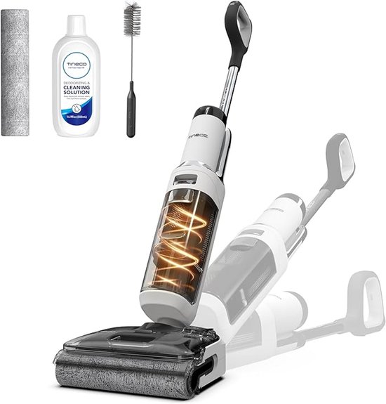 Tineco Floor One S6 Stretch - Aspirateur de sol - sans fil - Aspire et lave les sols durs en même temps - Autonomie de la batterie de 40 min