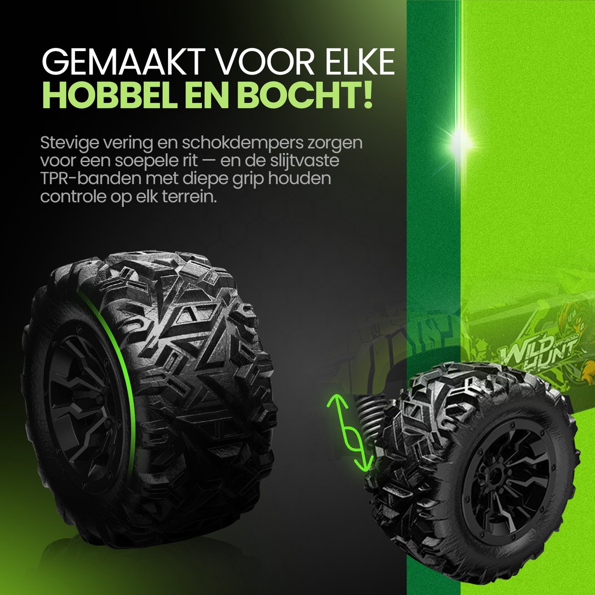 Synergyx® Bestuurbare Auto - RC Afstandsbestuurbare Raceauto met 2 Accu's - Speelgoed voor Jongens & Meisjes - voor Binnen & Buiten - Radiografisch Afstandbestuurbaar - Auto Bestuurbaar - Volwassenen & Kinderen — afbeelding 4