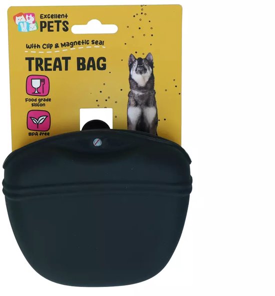 Hond Rugzak 2Stks Hond Trainingstas Draagbare Traktatie Snack Aas Honden Outdoor Voer Opslag Zakje Voedsel Beloning Heuptassen Zwart