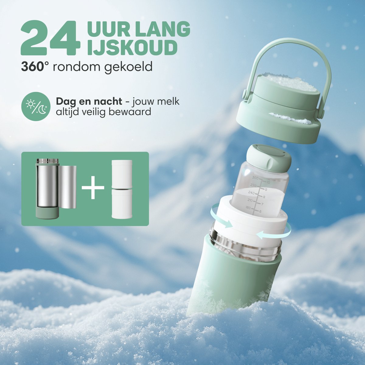 Vulpes Goods BabyCare - Melkkoeler voor Onderweg - Tot 24u Koeling thumbnail 3