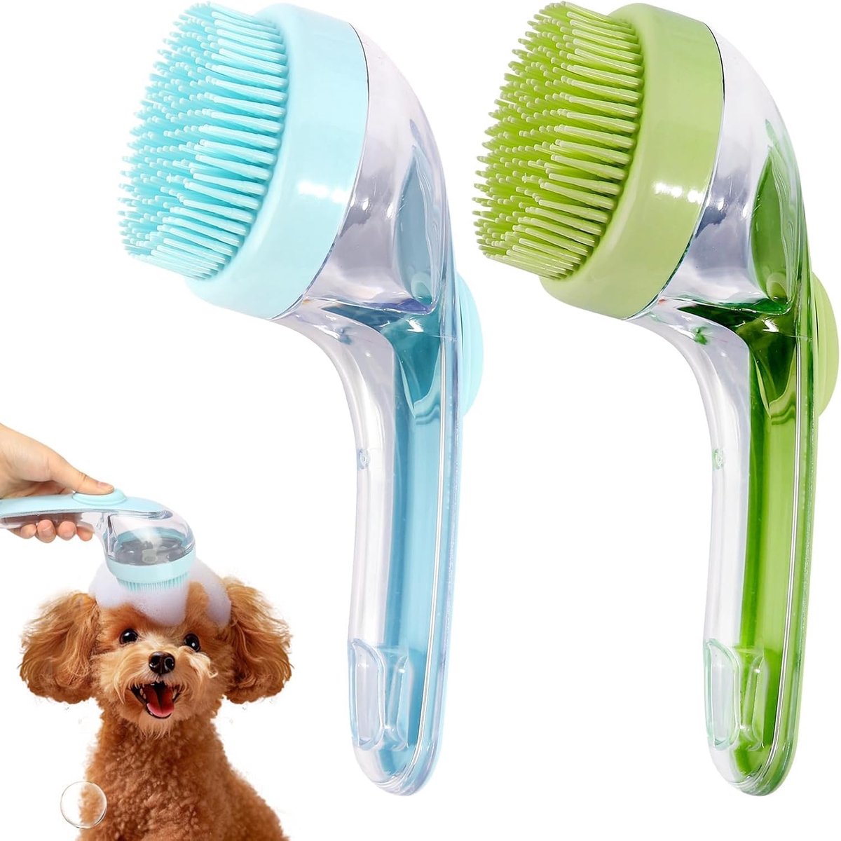 Kattenborstel – 2 Stuks – Honden- En Kattenbadborstel – Verzorgingsborstel Voor Huisdieren – Shampoodispenser – Kattenhaar Verwijderaar – Kattenkam – Dierenborstel – Kan Gebruikt Worden Voor Dagelijkse Verzorging, Massage En Ontspanning