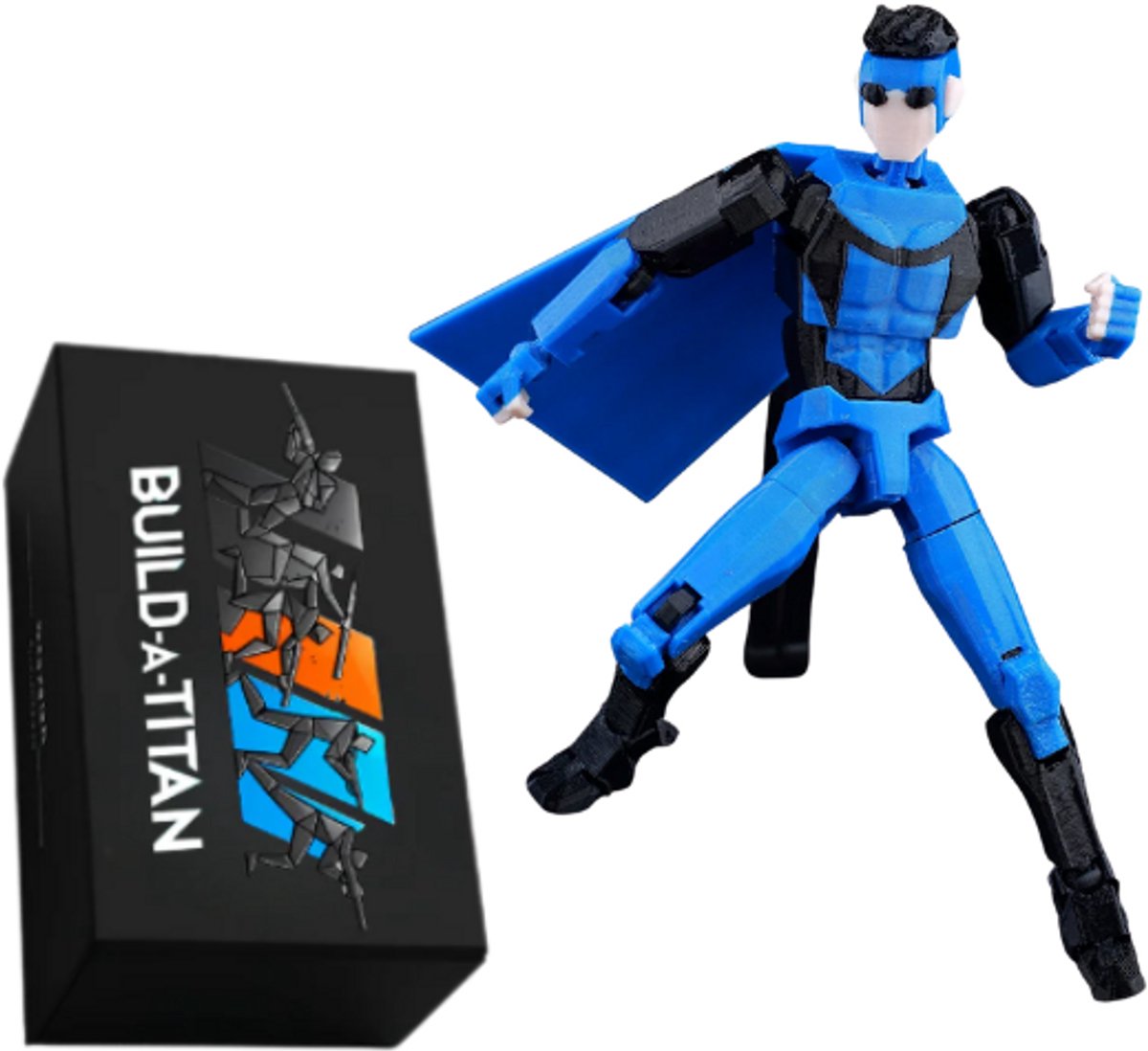 Enluxe Build-a-Titan Blue Indestructible Super Hero - Anime actiefiguur - 13 cm