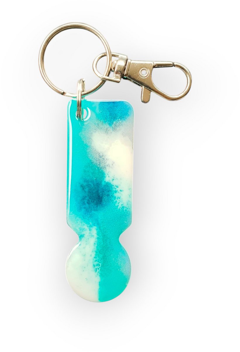 Resin Art JR: Winkelwagenmuntje / Muntje voor in winkelwagen / Sleutelhanger