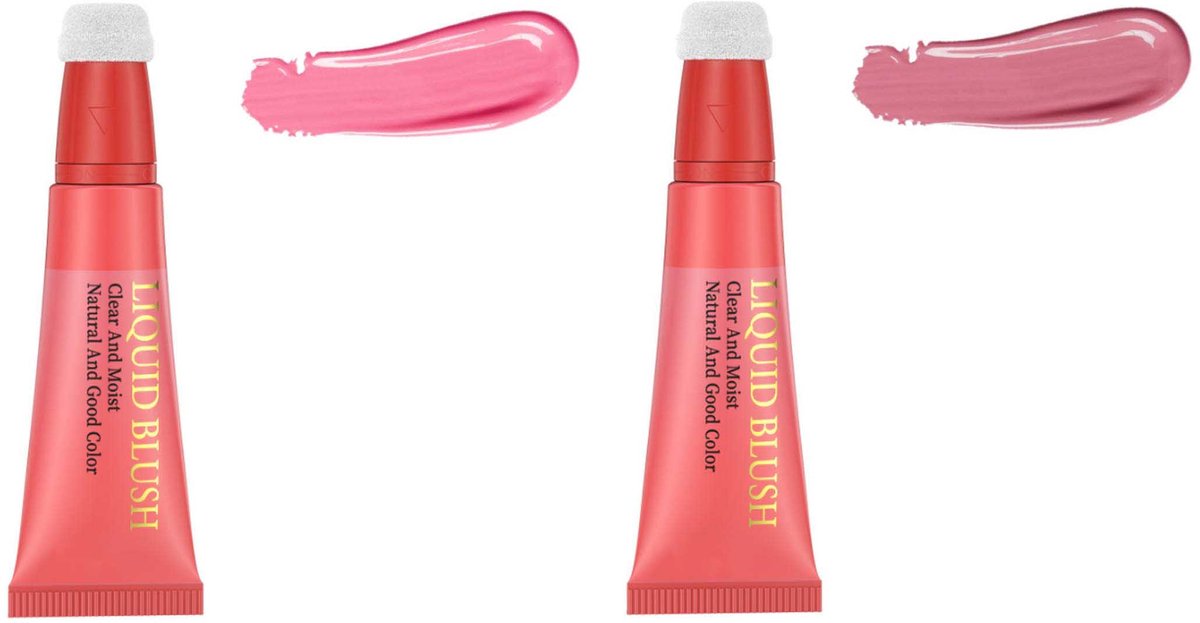 2 Blusher Creams, 10ml, vloeibare blusher, hydraterend, zijdezacht en gemakkelijk aan te brengen, voor stralende wangen