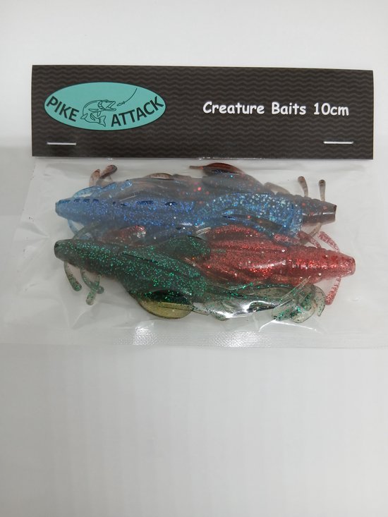 PikeAttack-Creature bait-Set 4 stuks-Roofvissen-Carolinarig-texasrig van GUMY ontwerp. — afbeelding 3