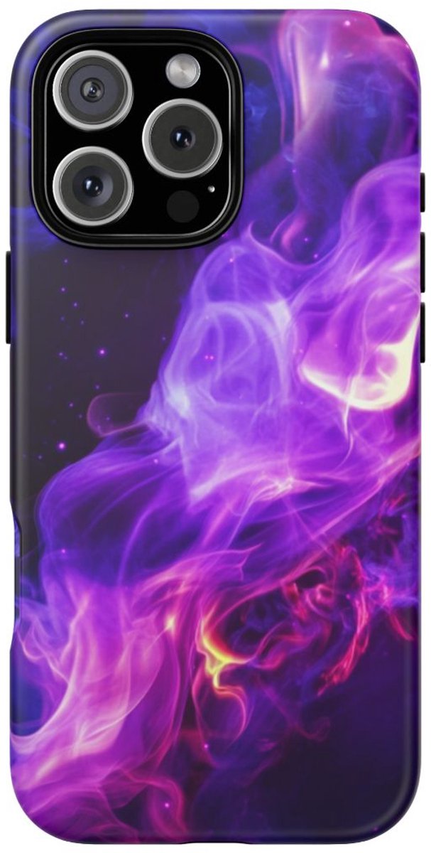Paarse Abstracte Rook – Mat Hoesje Geschikt voor iPhone 16 Pro Max