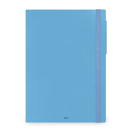 LEGAMI BUREAU AGENDA 2026 - WEEK op 2 pagina's - 20x27cm - RETRO BLUE