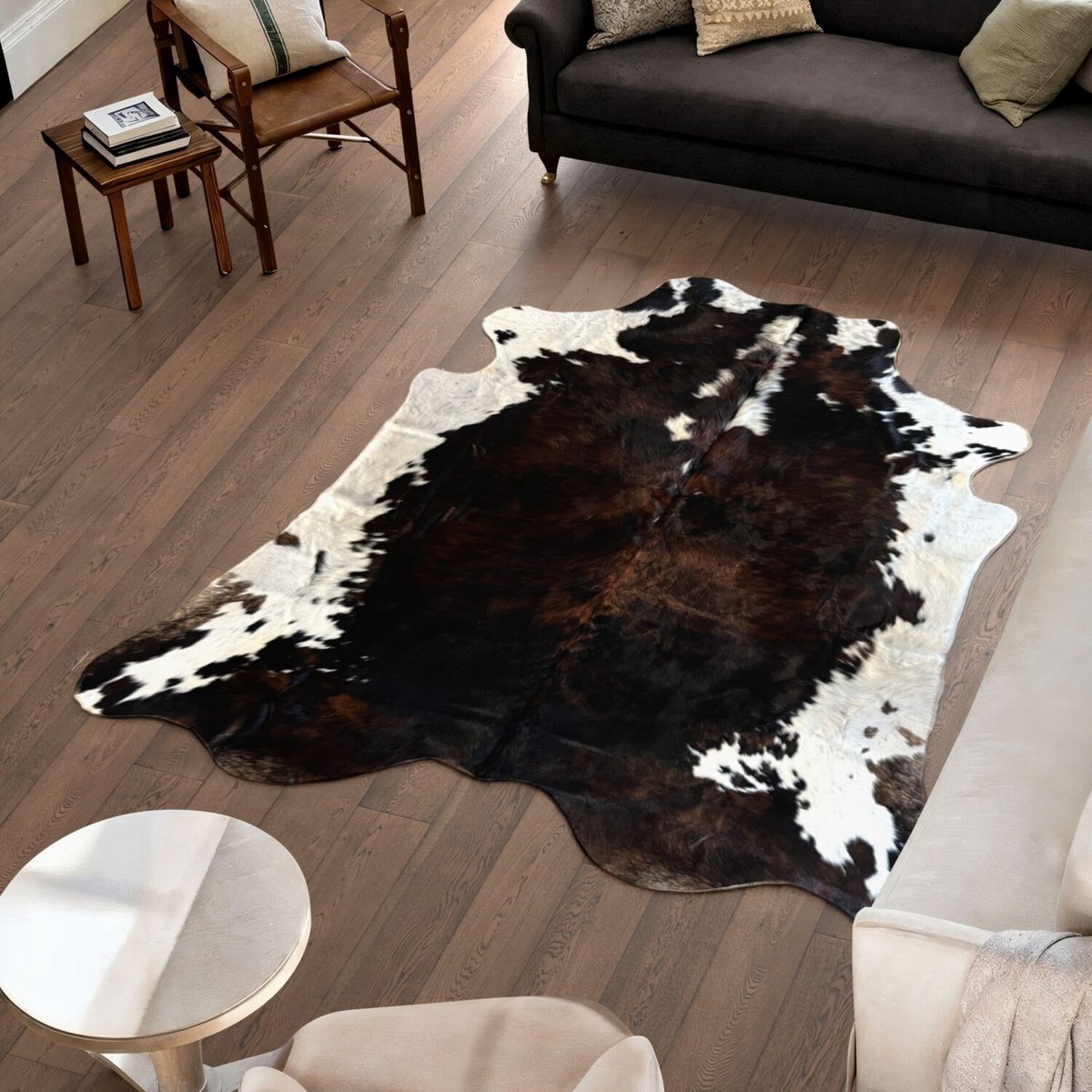 Koeienhuid Vloerkleed - 227 cm x 196 cm - Koeienkleed / Koeienvel / Dierenvel / Dierenhuid Tapijt