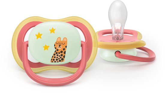 Philips Avent Ultra Air Night - Glow-in-the-dark fopspeen –(18 mnd+) Extra luchtopeningen - 2 stuks - SCF376/33 van Philips — afbeelding 3