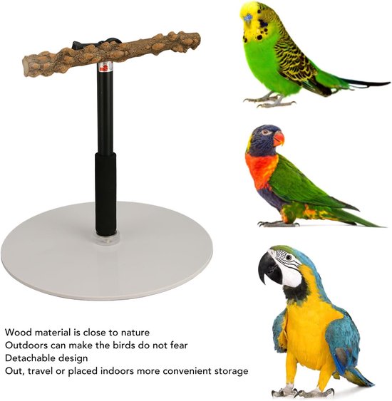 Draagbare Bird Perch - Afneembare Parrot Play Stand voor Indoor - Outdoor - Travel — afbeelding 2