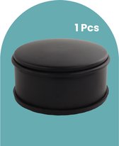 NORDIX Deurstop - Deurstopper - Deurbuffer - Deurstoppers voor Binnen - Mat Zwart - 11x5.3cm - BASSO