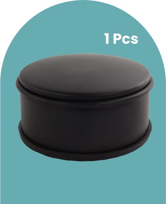 NORDIX Deurstop - Deurstopper - Deurbuffer - Deurstoppers voor Binnen - Mat Zwart - 11x5.3cm - BASSO