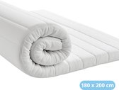 Maan matras® - Topper 180x200 - Topmatras - Topdekmatras- 8cm dik - HR Koudschuim - Afritsbaar en wasbaar - CertiPUR® Gecertificeerd - Medium Hardheid - Matrastopper