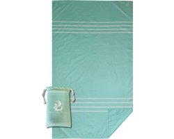 BrilliantBeach® Windbestendig Strandlaken – Microvezel – Lichtgewicht en Compact – Strandlaken Groot 180X110 – Reishanddoek met Beachbag – Strandhanddoek