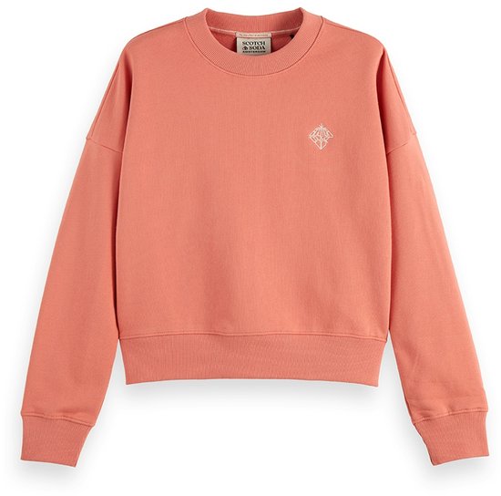 Scotch & Soda Sweatshirt Coupe Relax Logo Brodé