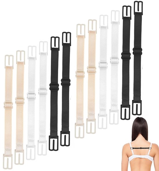 Siepificius Dames antislip bh-bandjes verstelbare vervangende schouderbanden beige, 5 Set (Wit), 8 Siepificius Dames antislip bh-bandjes verstelbare vervangende schouderbanden beige, 5 Set (Wit), 8