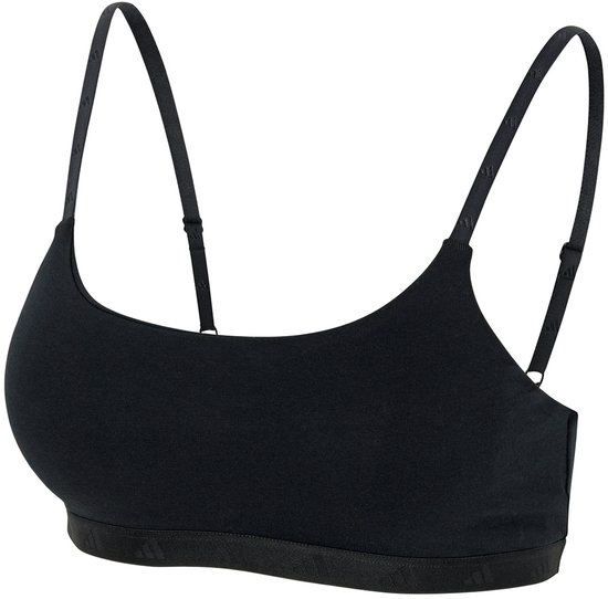 Adidas - SCOOP BRALETTE - Soutien-gorge Sport Active Essentials en Cotton - Femme - Noir