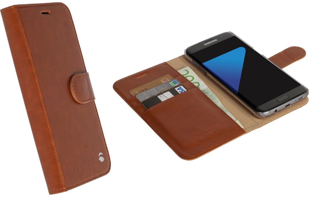 Krusell Ekero Portemonnee Hoesje Samsung Galaxy S7 Edge Bruin
