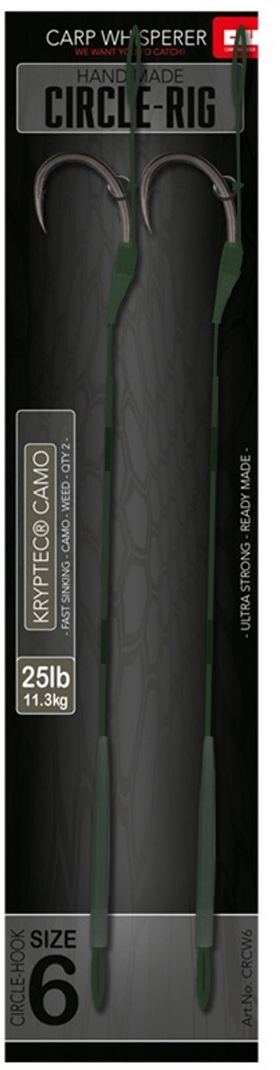 Carp Whisperer - Circle Rig - Haak maat: 6 - 2 stuks - Silt