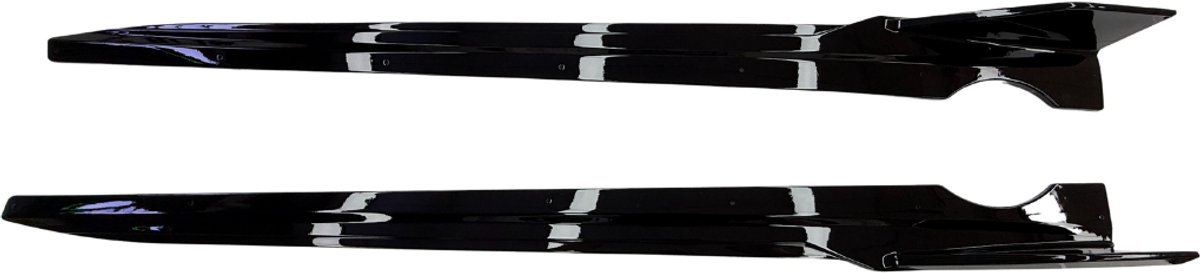 BMW 4 Serie G22 & G23 & G26 (2020+) M Sport Look Side Lip Glans Zwart