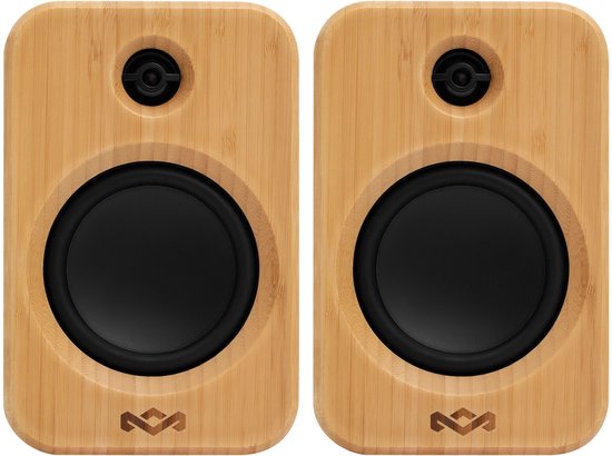 House of Marley Get Together Duo 2 Bluetooth boekenplankspeakers, draadloos, stereo, FSC bamboe, 25 uur batterij