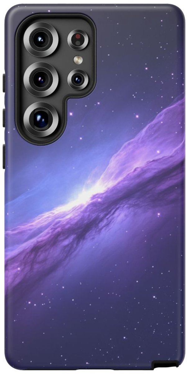 Paarse Kosmische Nevel in het Heelal – Telefoonhoesje Geschikt voor Galaxy S25 Ultra