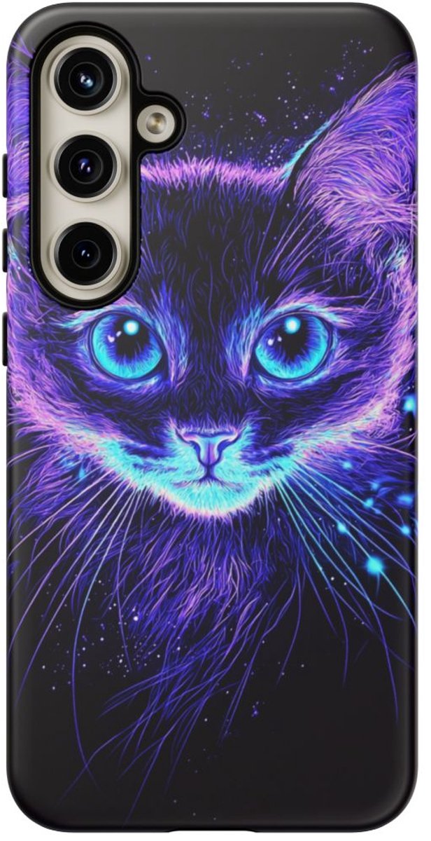 Lichtgevende Kittenkop – Telefoonhoesje Geschikt voor Galaxy S24 Plus