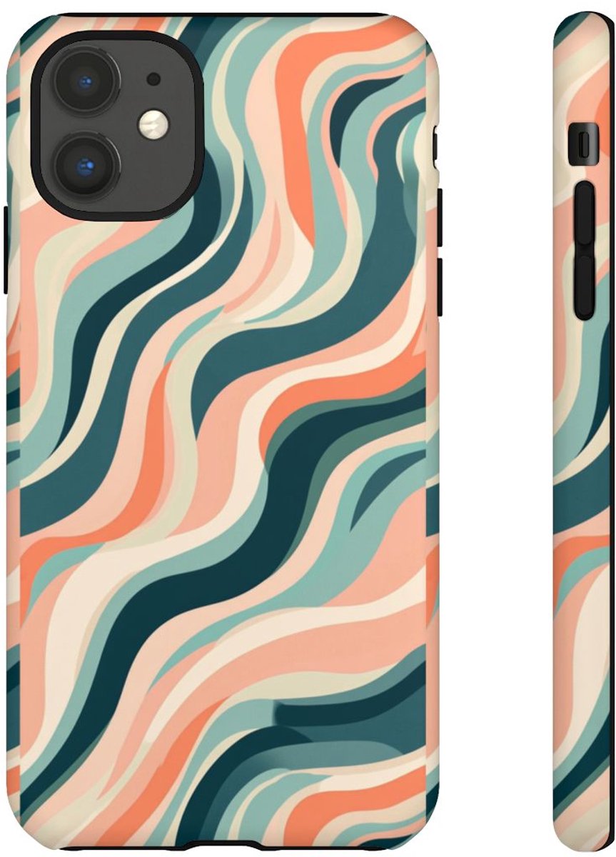 Zwevende Pastellijnen – Telefoonhoesje Geschikt voor iPhone 11