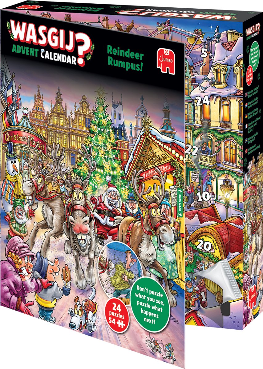 Wasgij Kerstmis Adventskalender - Rendier-ravage! - 24 puzzels met 54 stukjes - Aftelkalender - Advent Calender — afbeelding 6