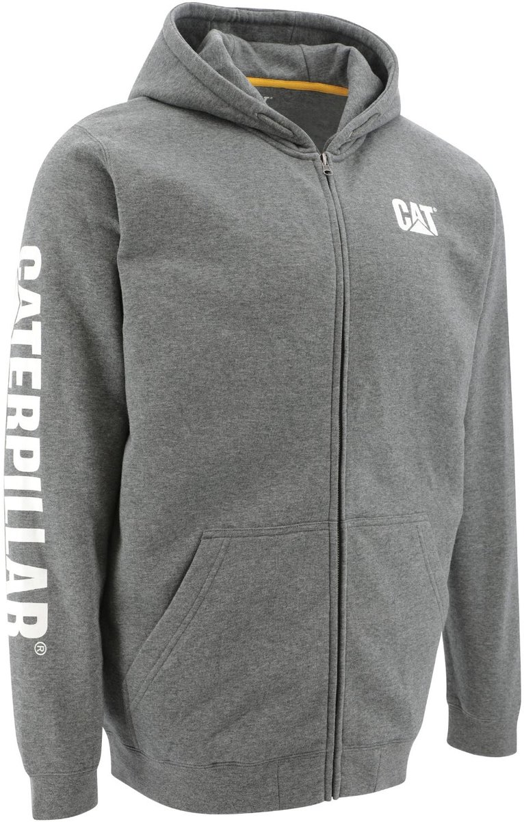 CAT Zip Hoodie Midweight Grijs