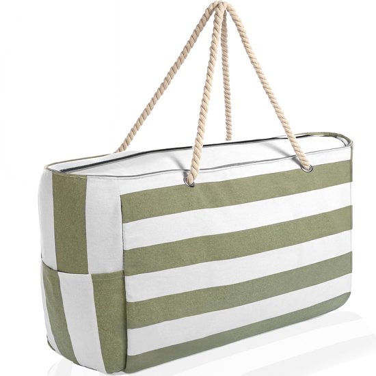 Vinstatin Grote strandtas voor dames, lichte veelzijdige shopper met