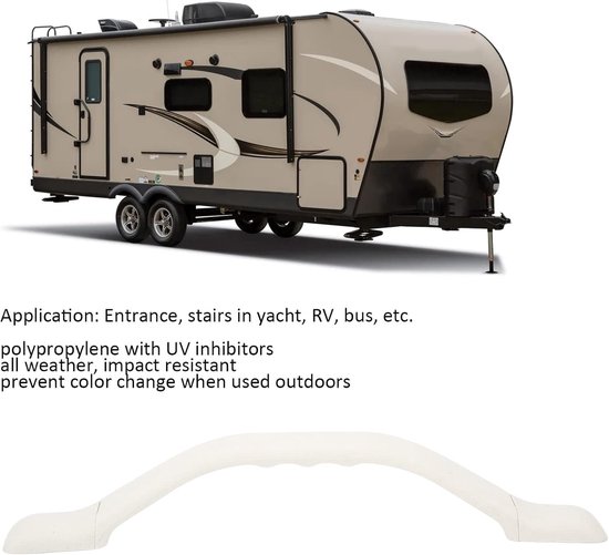 Garagegreep voor caravans - 280 mm - kunststof met afdekkappen - reserveonderdelen - handgreep voor campers - aanhangers - boten - accessoires — afbeelding 3