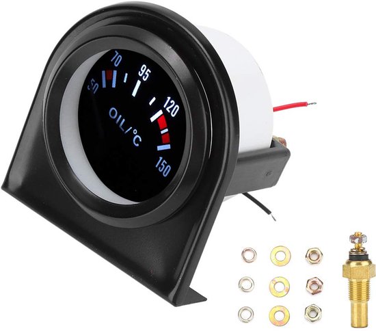 Foto: Temperatuur meter kit 2 inch 52mm led licht auto vdo aanwijzer vervanging autometer water en olietemperatuur temp manometerset 50 150 