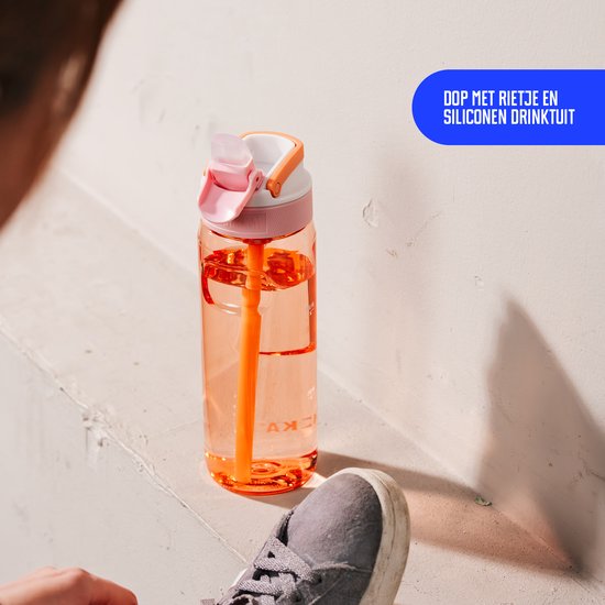 Kambukka Lagoon waterfles 750ml - Mango Tango met geïntegreerd rietje - 100% lekvrij
