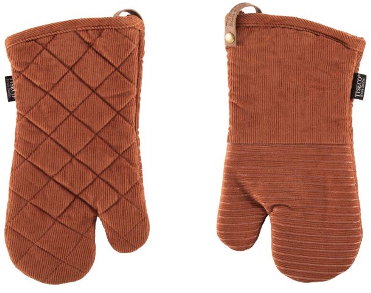 Tiseco - Ovenwant VELMAR - SET/2 - siliconen grip - 17x33 cm, cognac