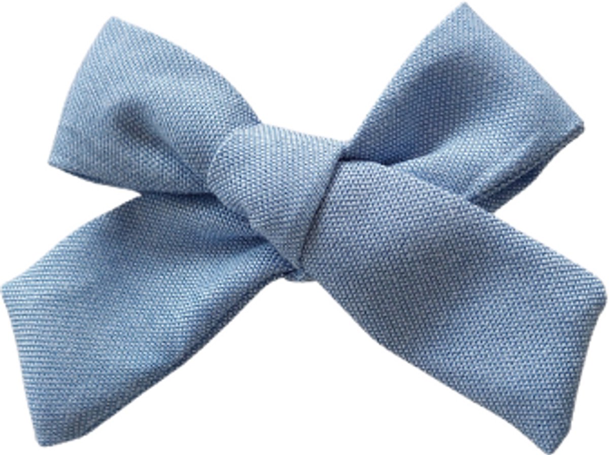 Baby haarspeldje met strik - denim