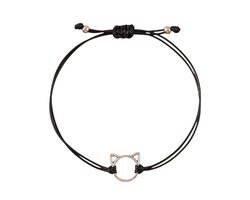 GoedeDoelen.Shop | Armband Purrrrfect | In Maat Verstelbaar | Polsmaat 16-30CM | Imitatieleer | Poezen Armband | Katten Armband | Koordarmband | Statement Armband | Unisex | Wellness-House