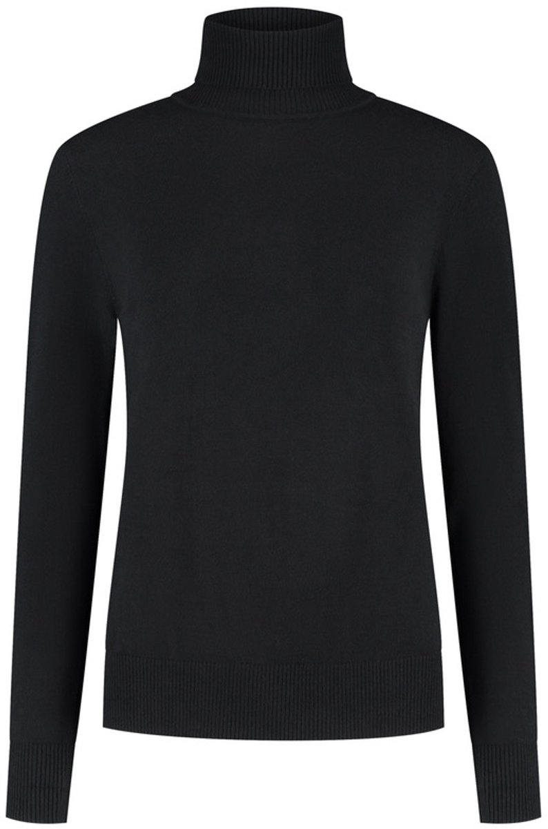 DAMES COLTRUI - Glad Gebreid - Viscose - Kleur Zwart Maat XXL