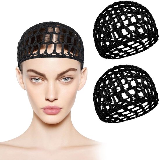 Lot De 4 Filets à Cheveux Pour Dormir - Bonnets En Maille Respirante, Blanc, Rose, Bleu Clair, Noir