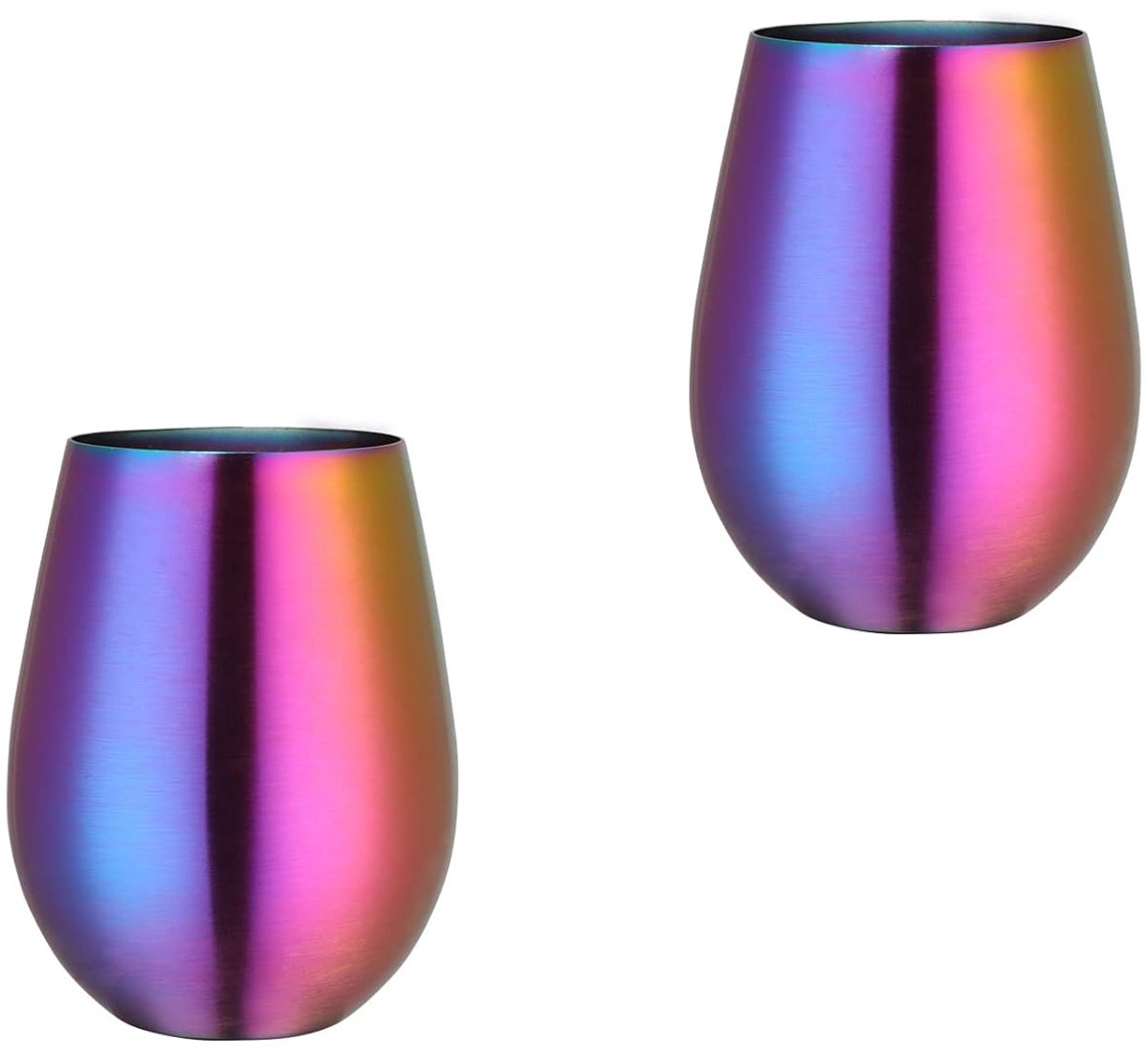 Bierglazen set - 5 kleuren - roestvrij staal - onbreekbaar
