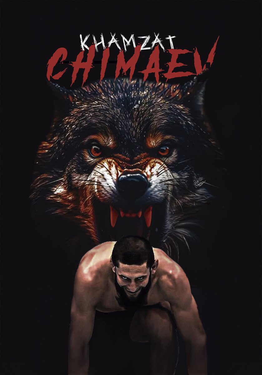 Khamzat Chimaev Poster Ingelijst| A3 (30×42 cm) | Inclusief Zwarte Lijst | MMA Wanddecoratie