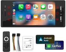 Din Autoradio Auto Audio Stereo Bluetooth Autoradio USB AUX FM Radio Ondersteuning Achteruitrijcamera en Stuurwiel Afstandsbediening