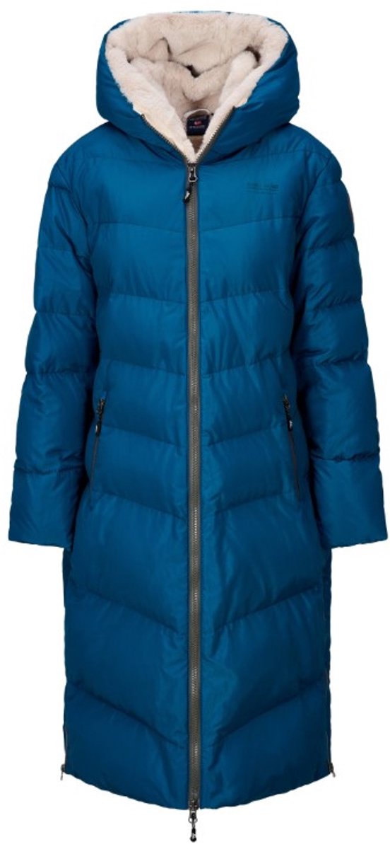 Nordberg Lange Puffer Winterjas Hilary - Dames - Crystal Teal - Maat XXL